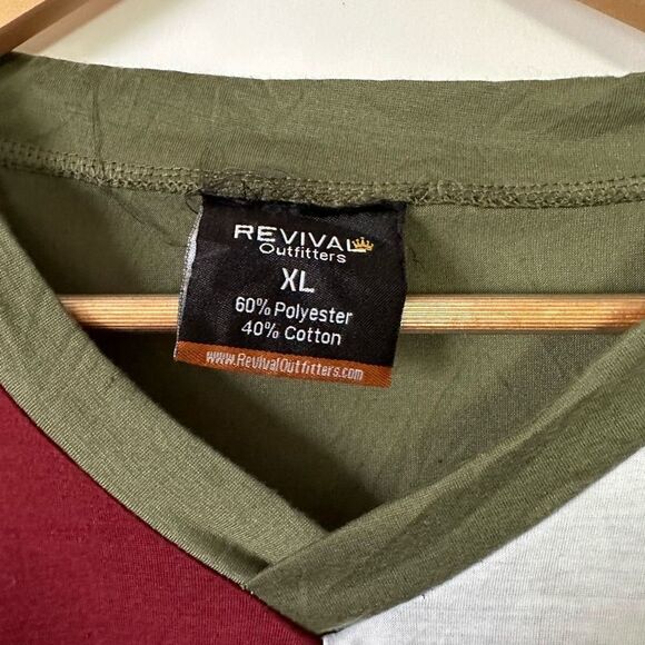 Revival Outfitters Color Block Short Sleeve Blouse Sz XL #H1032 - Picture 5 of 12
